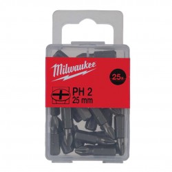 MILWAUKEE BİTS UÇ PH2 25mm 25Lİ PKT SHOCKWAVE